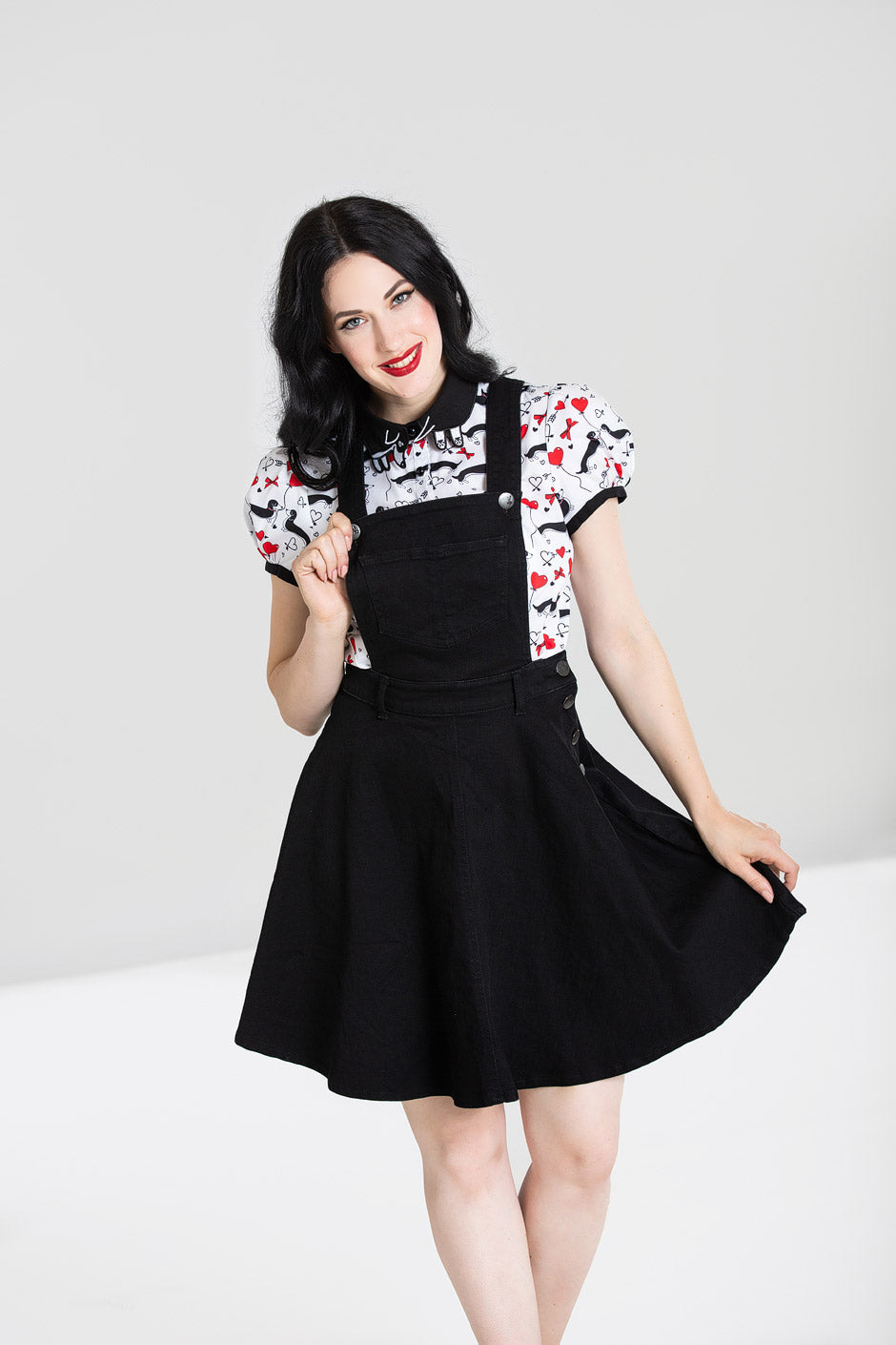 Knee Length Dress Black Jersey Pinafore Hell Bunny Black Patti Pinafore Dress Unique Vintage Knee Length Dress Black Jersey Pinafore Hell Bunny Black Patti Pinafore Dress Unique Vintage
