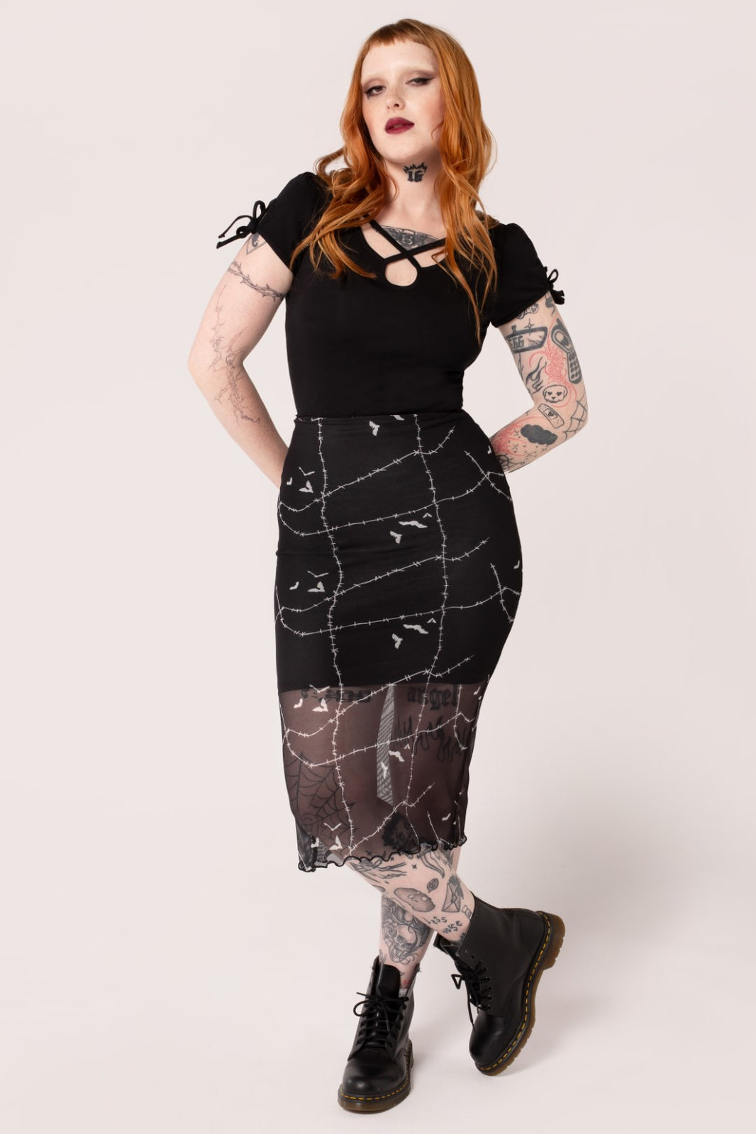 Chic Lined Mesh Skirt main image 1
