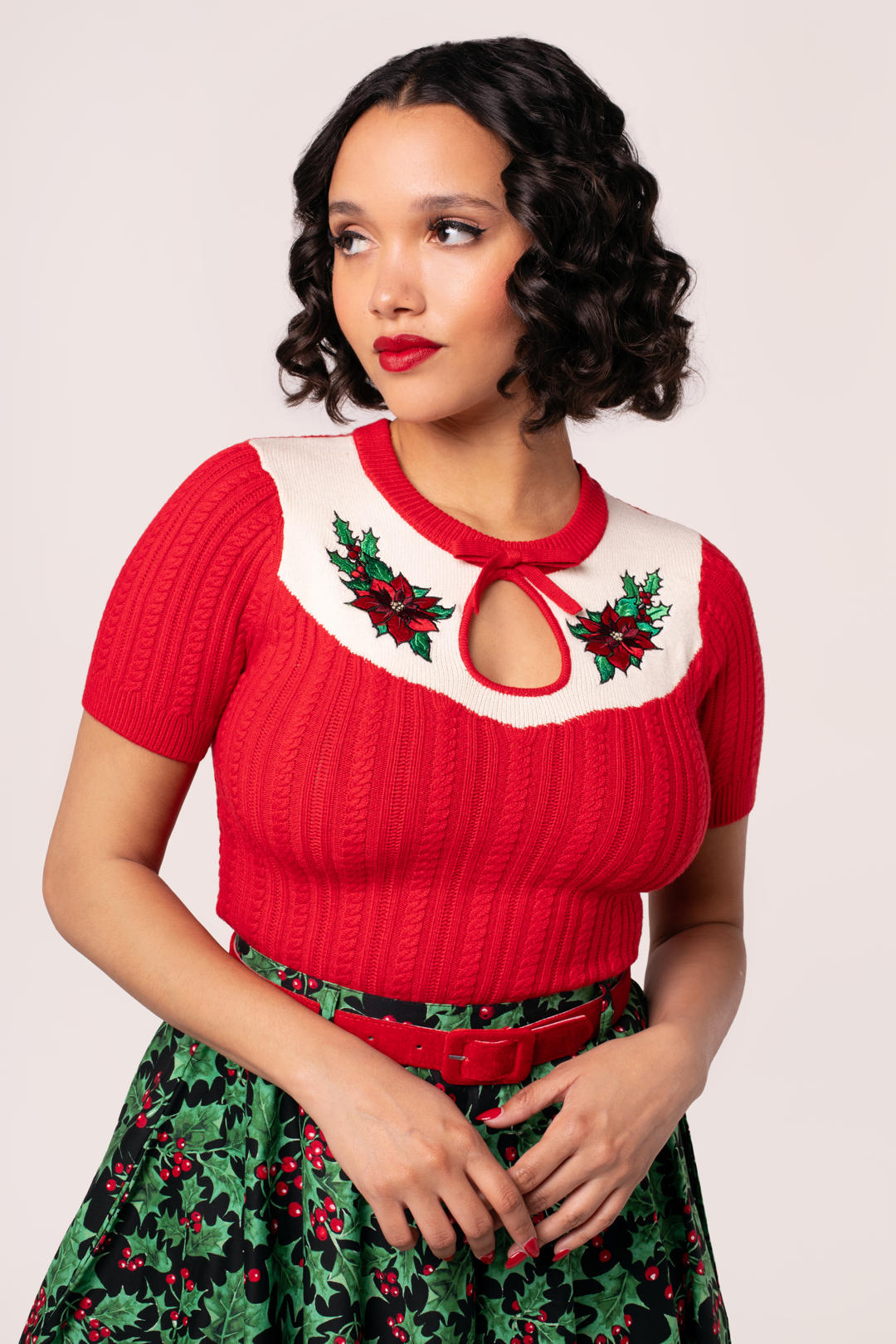 Poinsettia Top