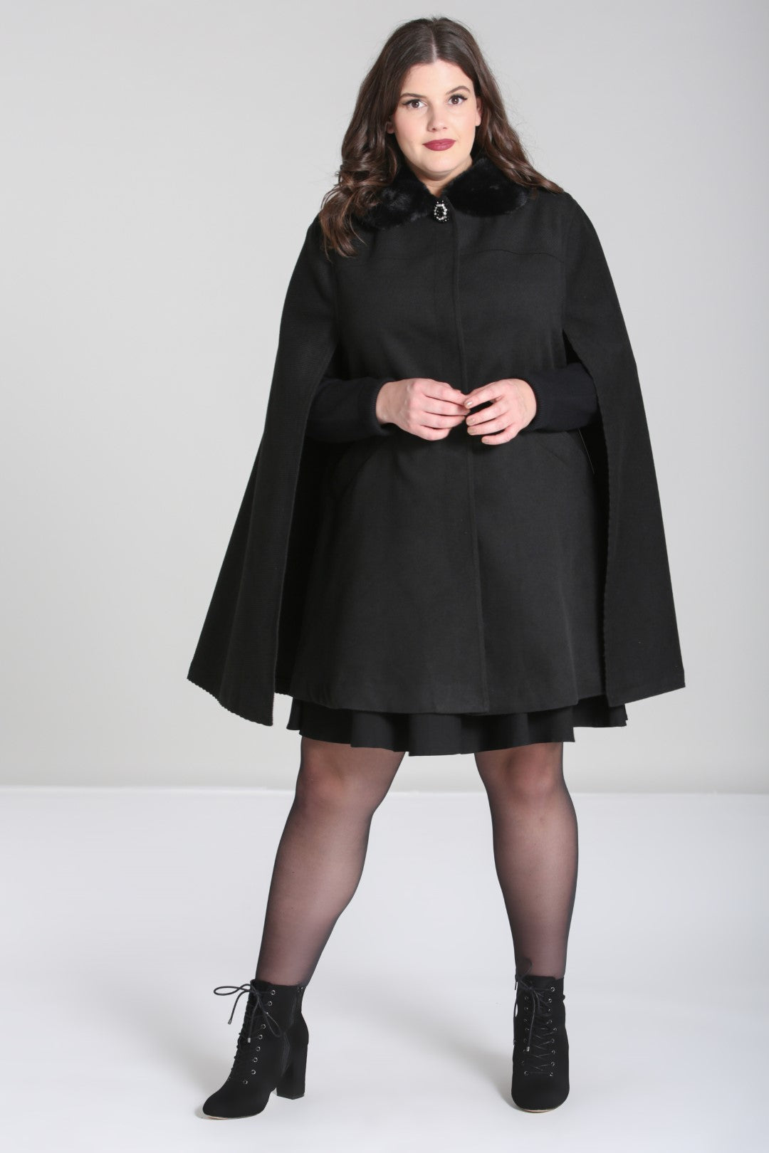 Cape coat sale dress