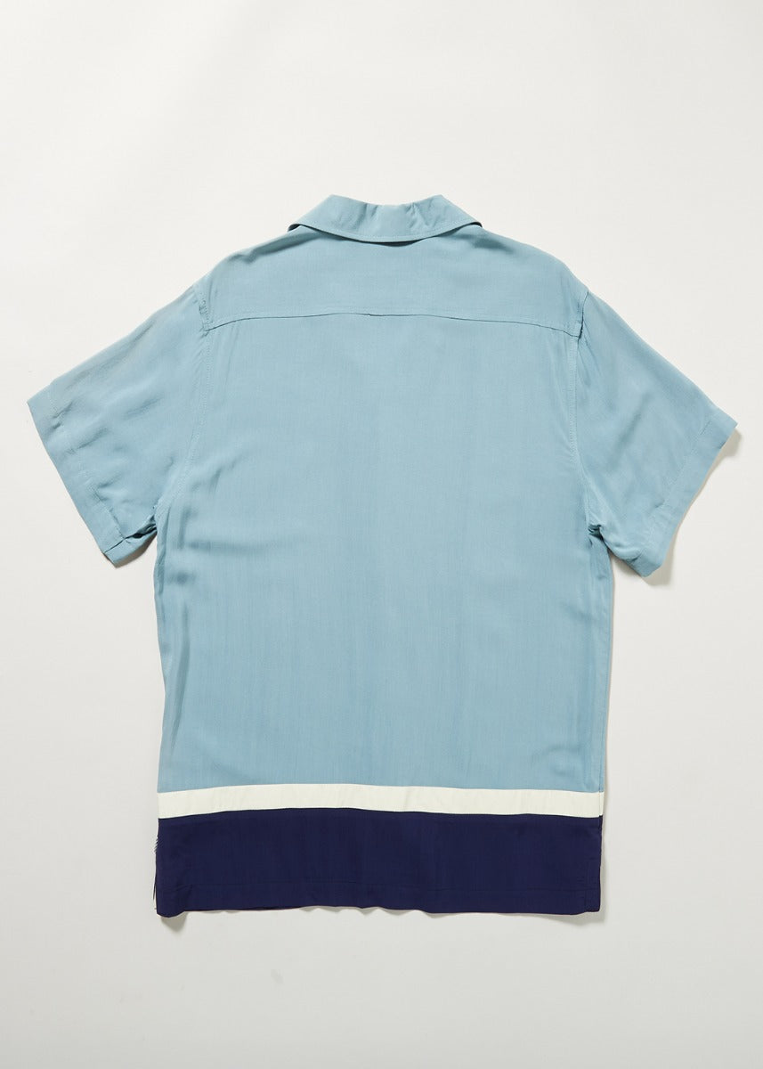 Walter Contrast Panel Bowling shirt