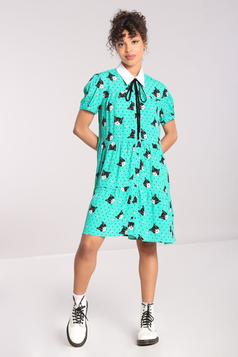 [babylclub] Kitty gal mini dress /追跡付 Love Cats Mini Dress