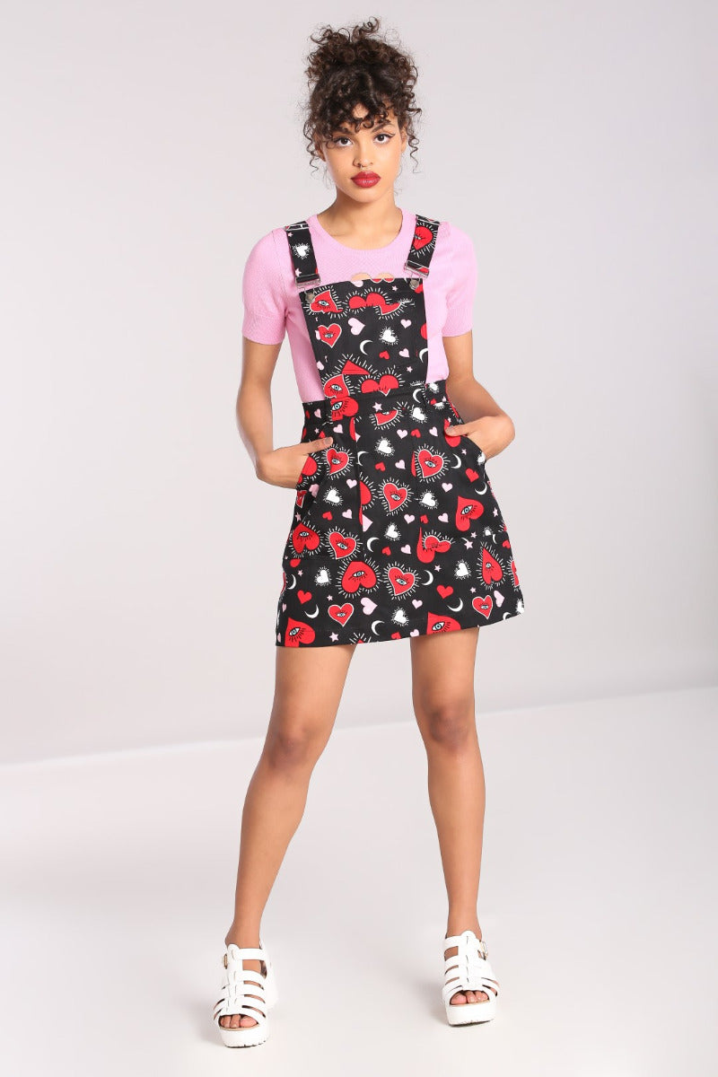 Kate Heart Pinafore Dress