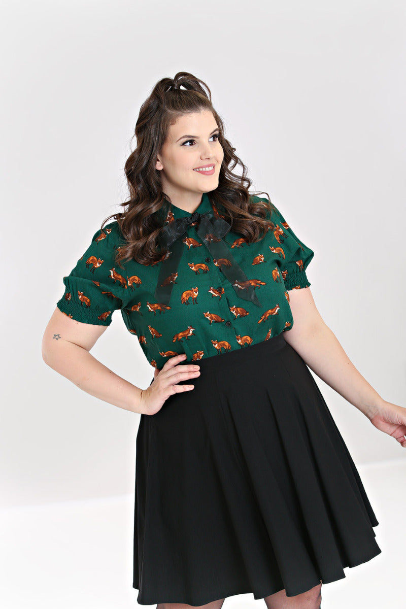 Vixey Blouse Dark Green